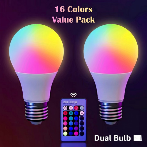 2pcs rgbw led bulb light - light, e27